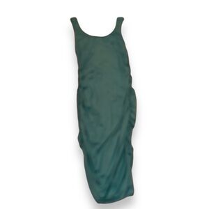 SBetro ruched fitted green dress